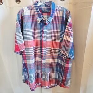 Loafers Reed St James Mens Button Down Shirt XL Plaid Retro Preppy Casual 21756